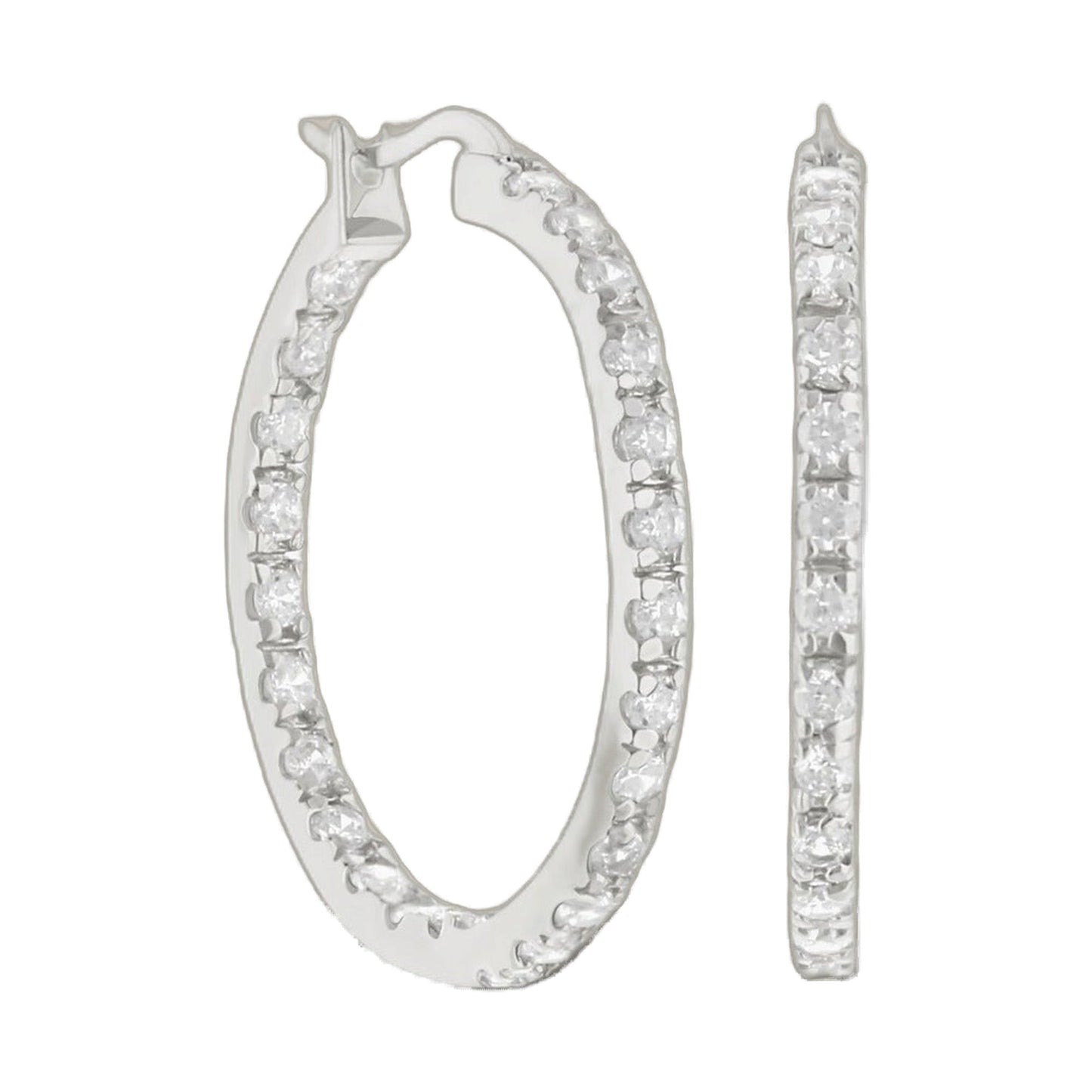 Pave Hoop Earrings