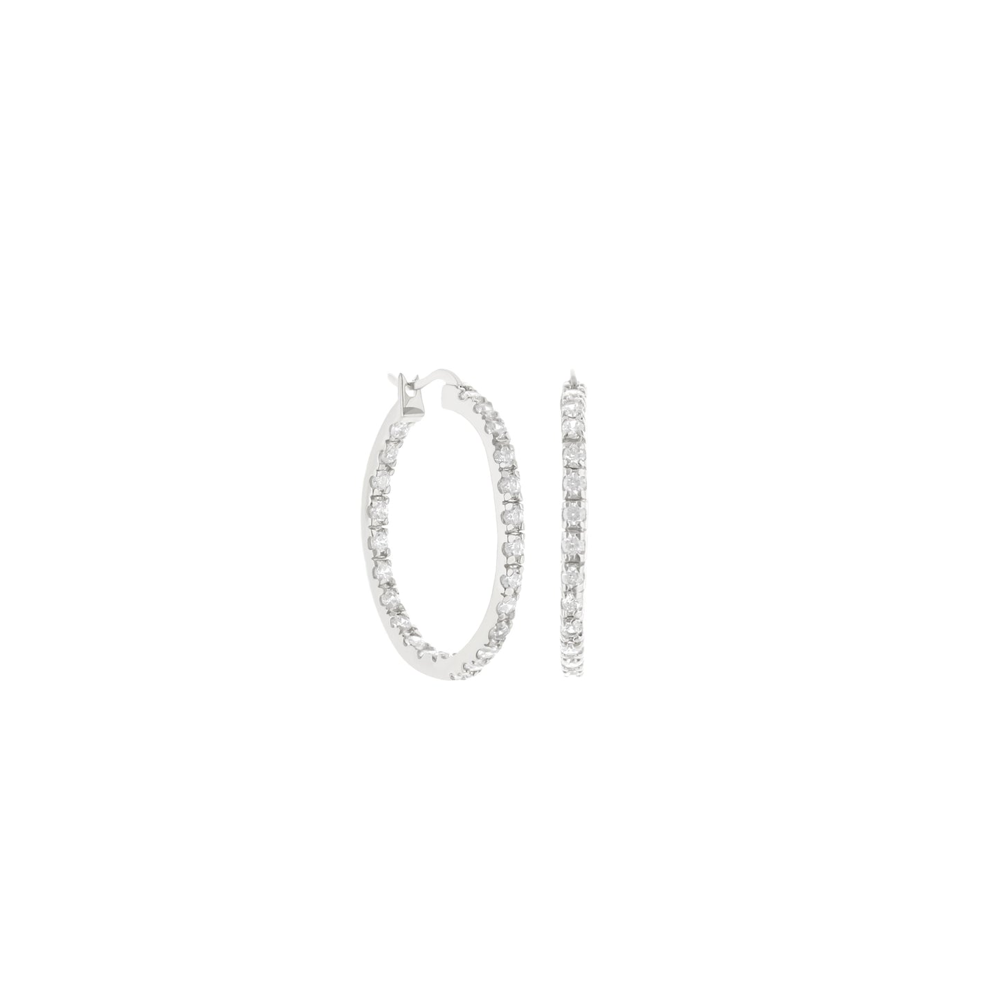 Pave Hoop Earrings