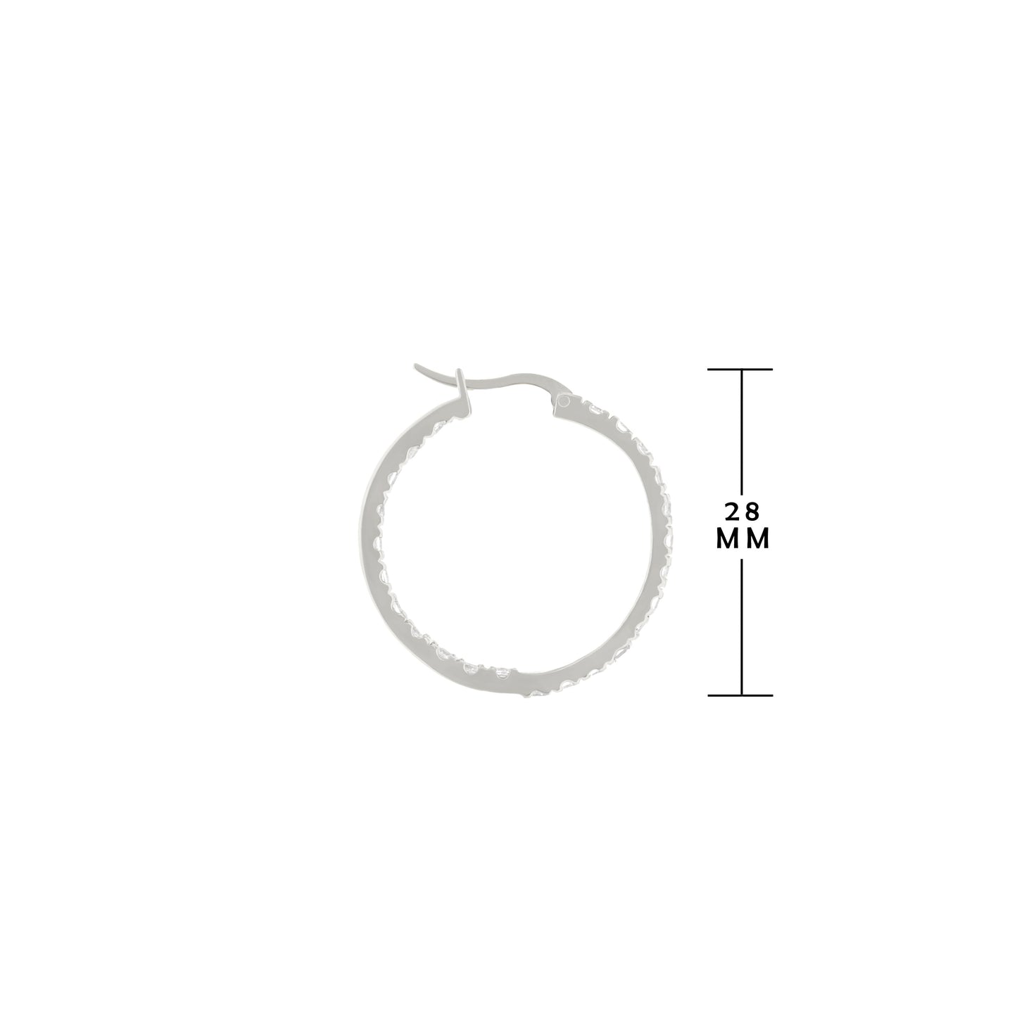 Pave Hoop Earrings