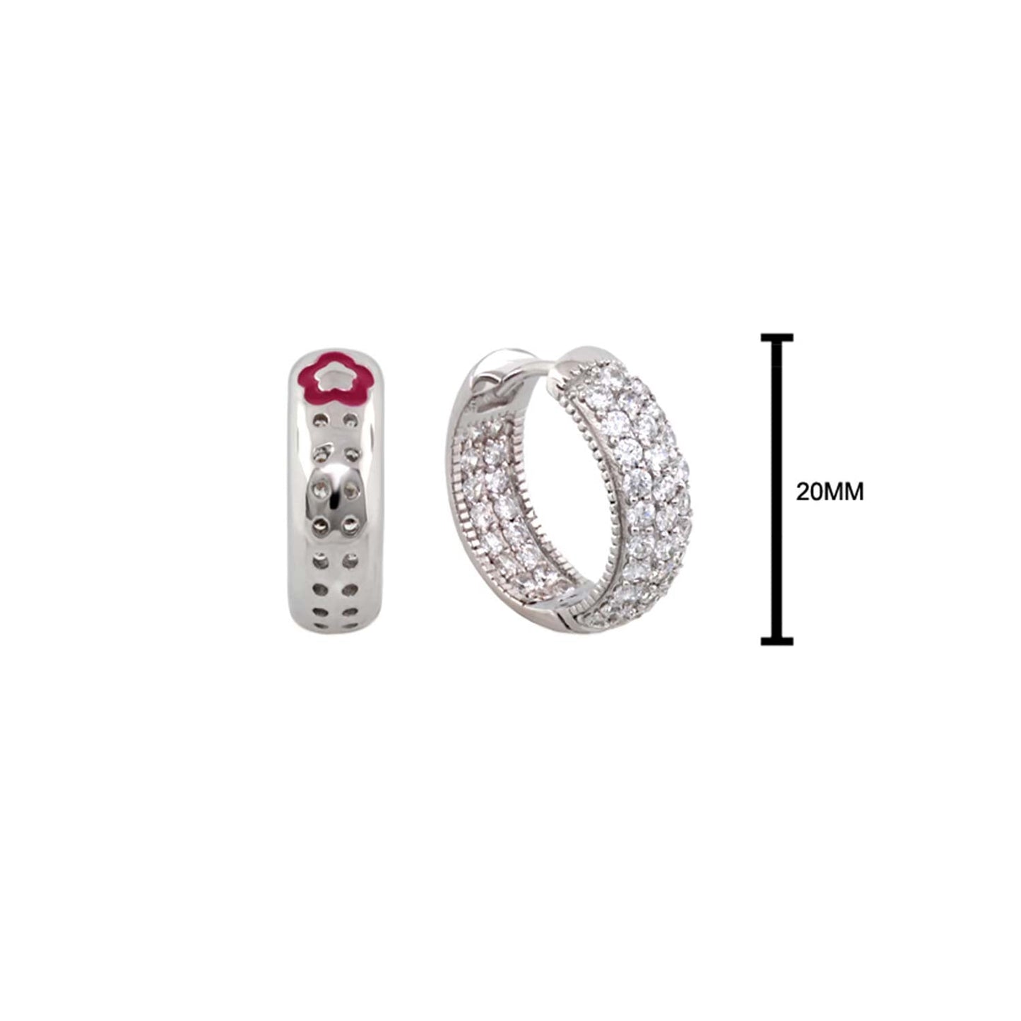 Glamour Pave .925 Earrings