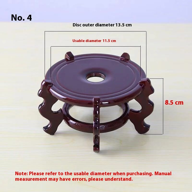 Solid Wood Asian Flowerpot Base
