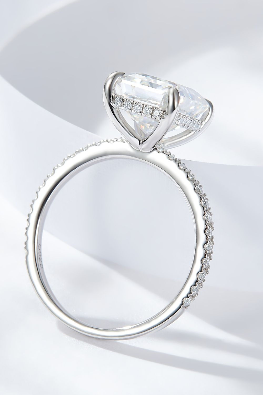 Emerald Cut 4 Carat Emerald-Cut Sparkala™ Side Stone Ring