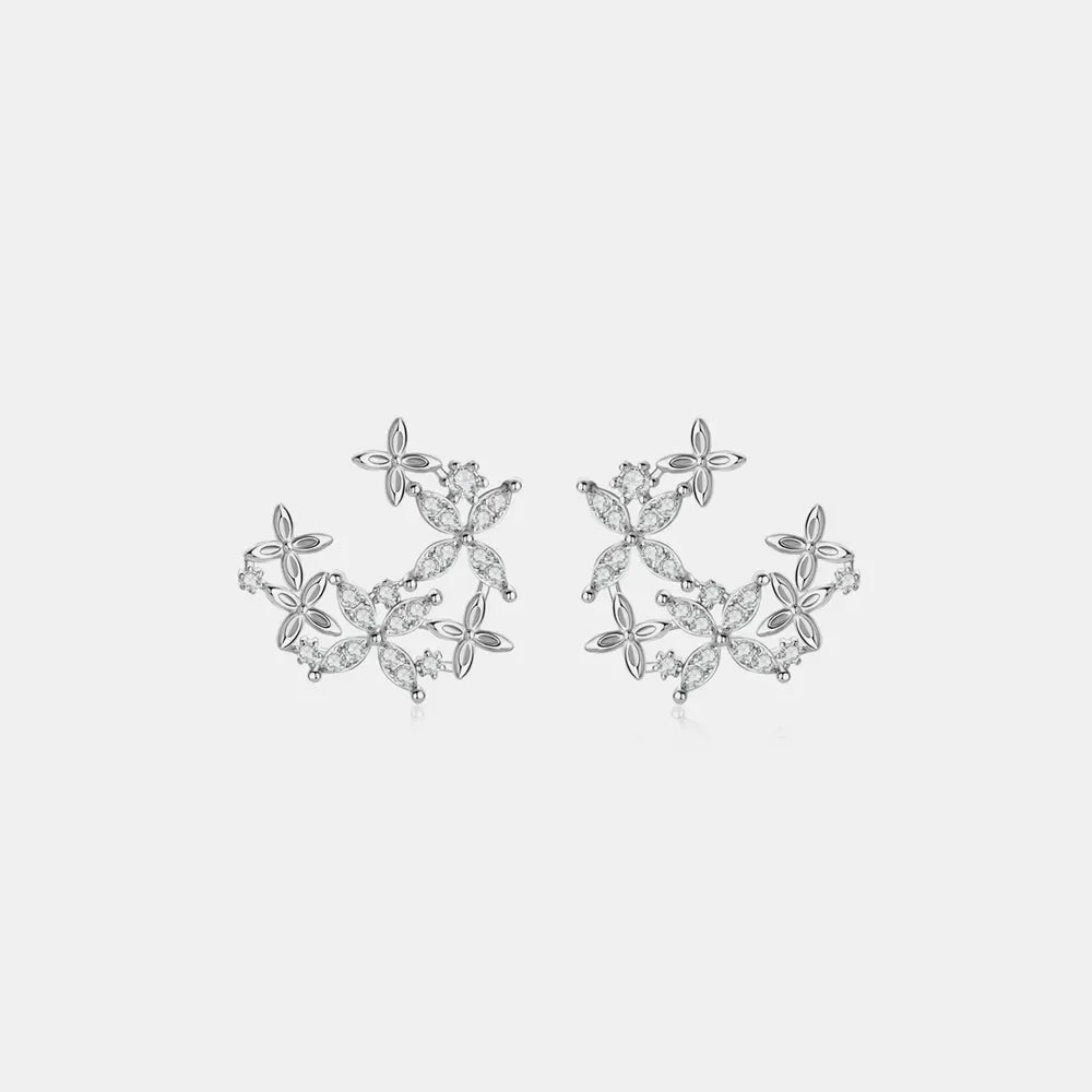 925 Sterling Silver Sparkala™ Lucky Clover Earrings