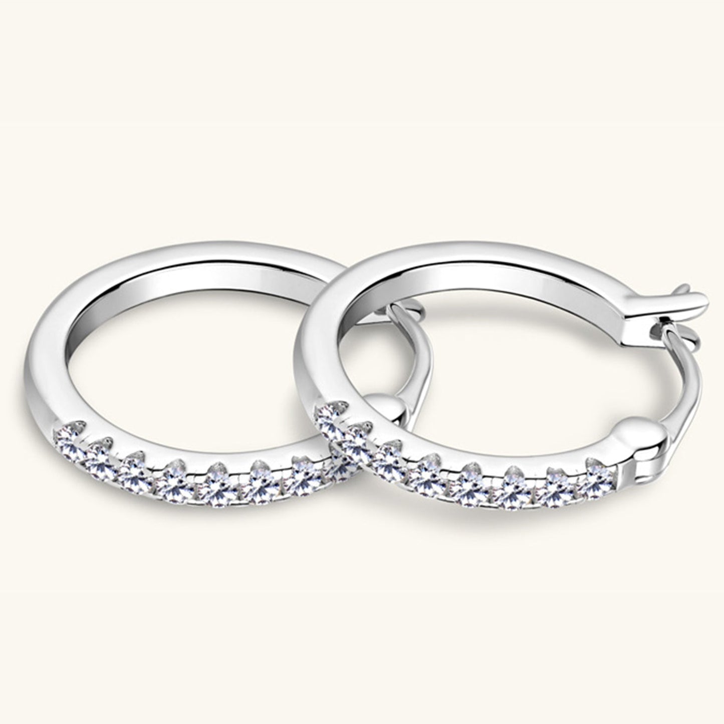 Pure Sterling Silver Sparkala™ Huggie Earrings