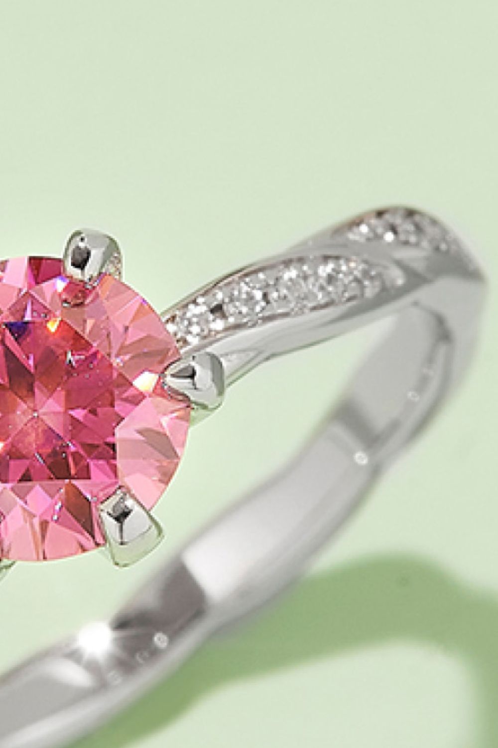 1 Carat Brilliant Round Cut Sparkala™ Contrast Platinum Over Pure Sterling Silver Ring (Yellow, Pink, or Blue)