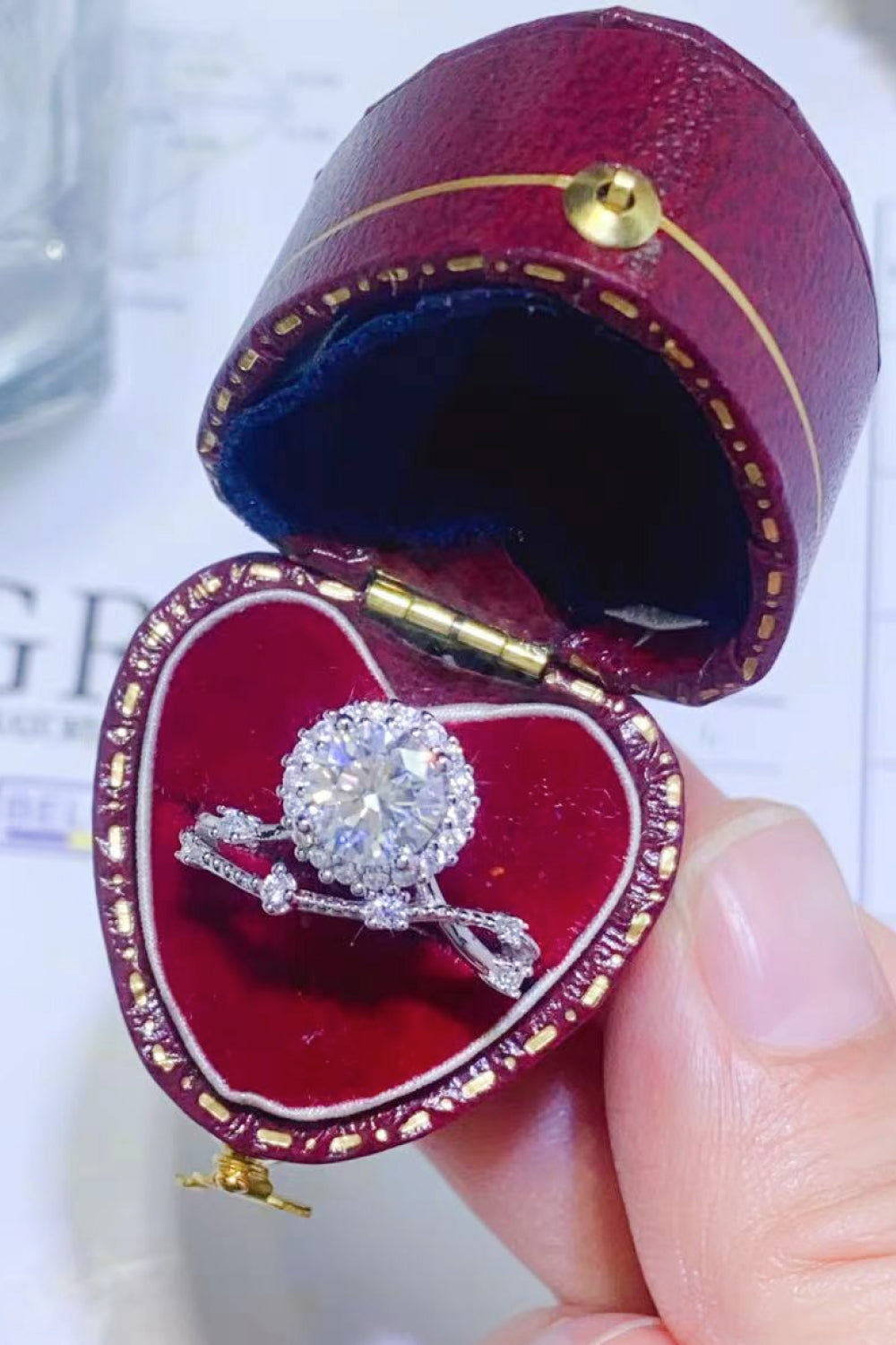 1 Carat Green Sparkala™ Platinum-Plated Ring