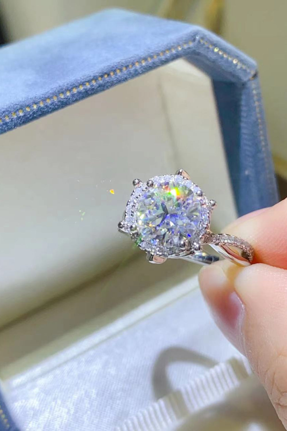 2 Carat Brilliant Round Cut Sparkala™ Platinum Over Pure Sterling Silver Ring