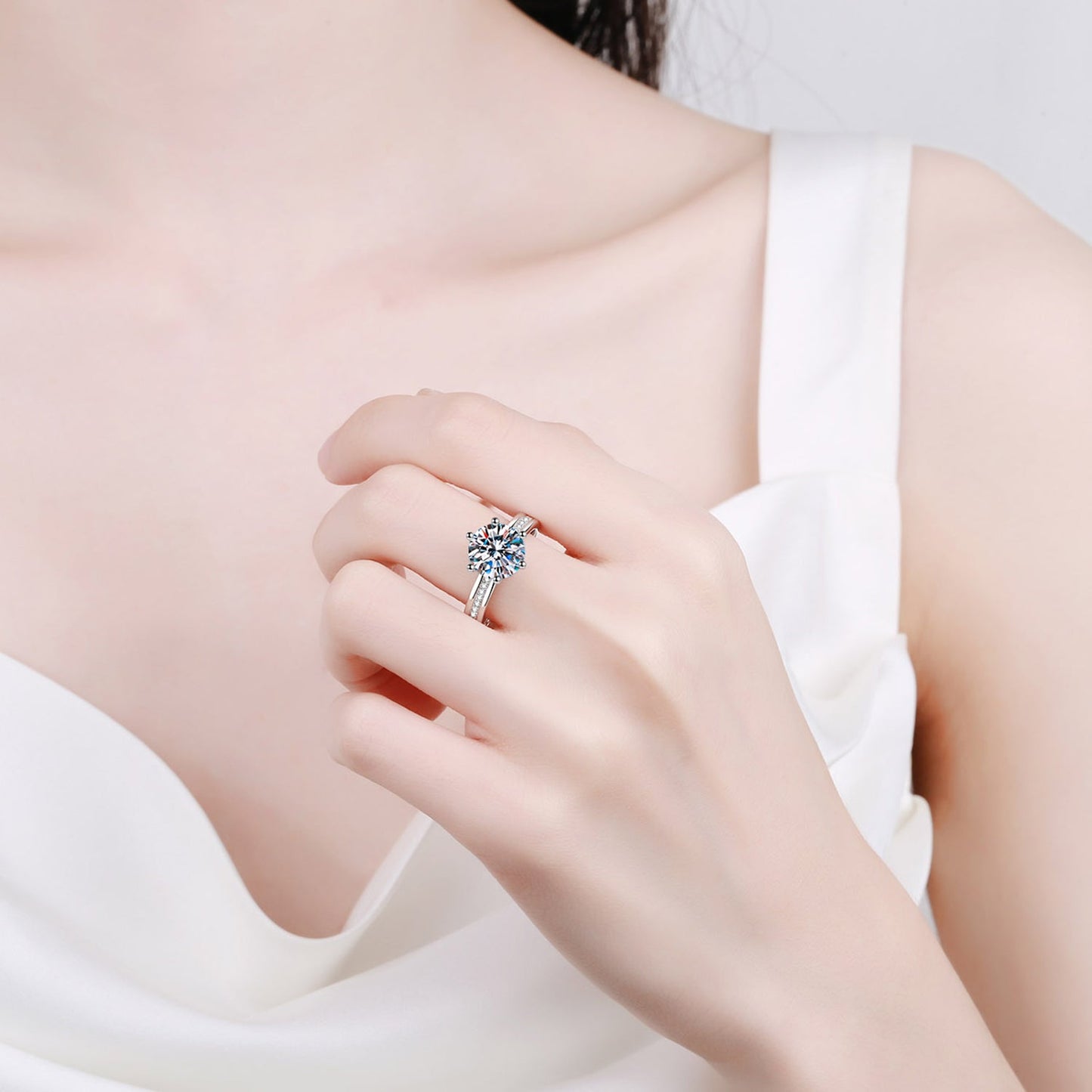 3 Carat Brilliant Round Cut Sparkala™ Pure Sterling Silver Ring