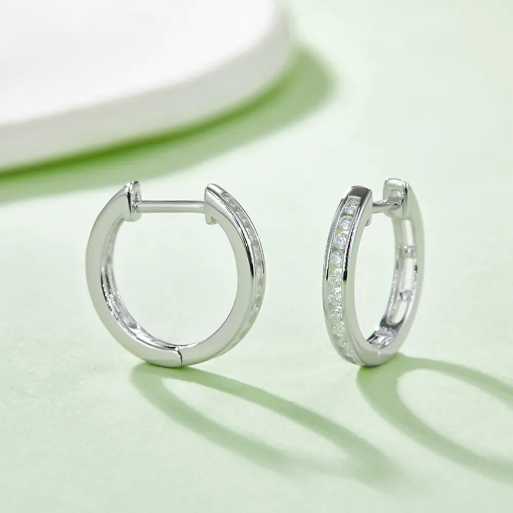 Sparkala™ 925 Sterling Silver Huggie Earrings