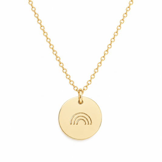 Rainbow Disc Necklace