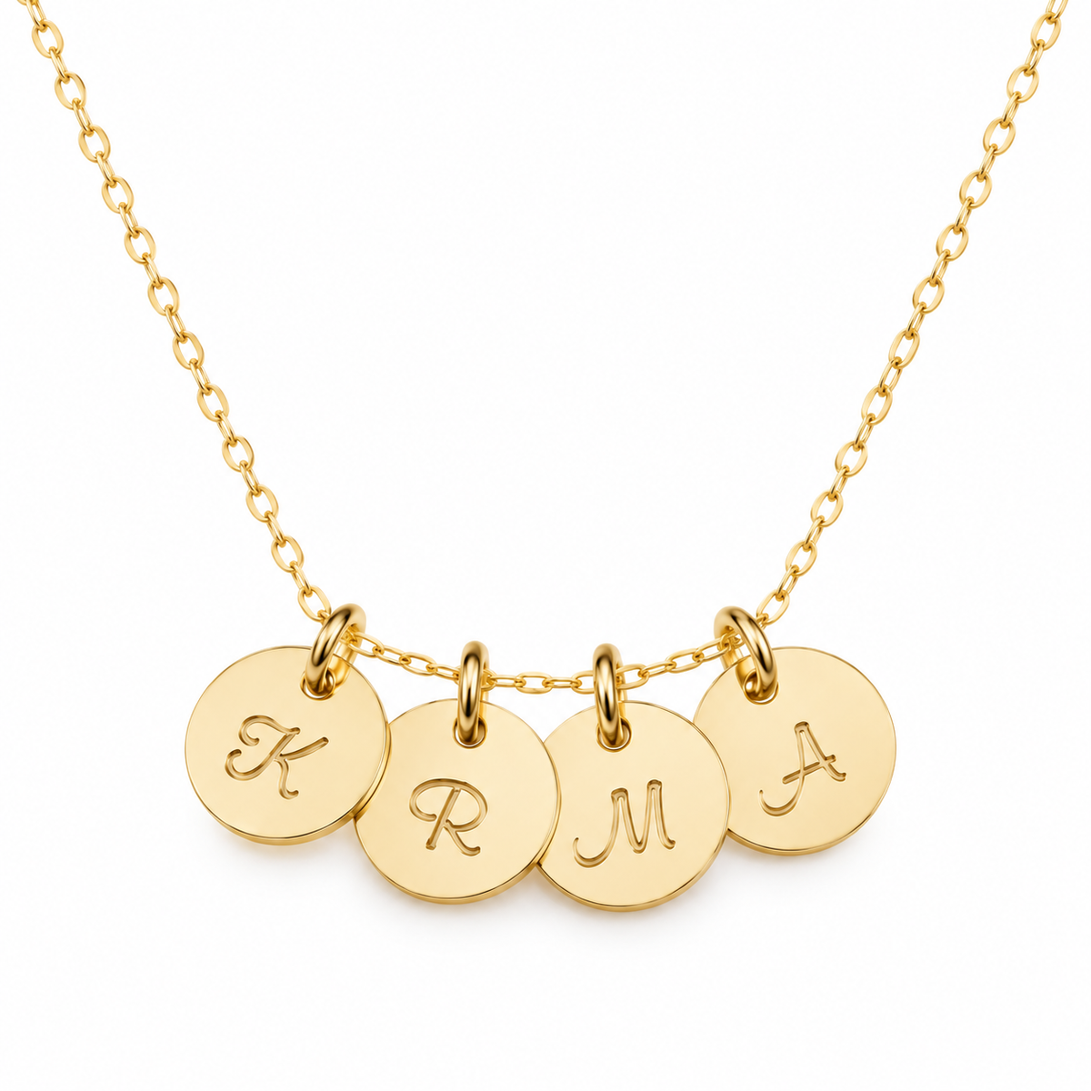 Tiny Gold Initial Necklace