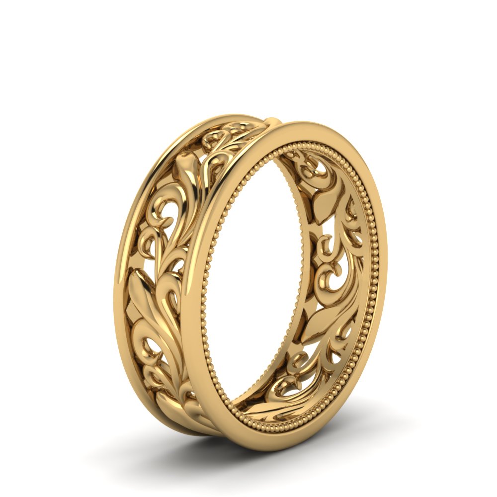 Filigree Gold Band Ring