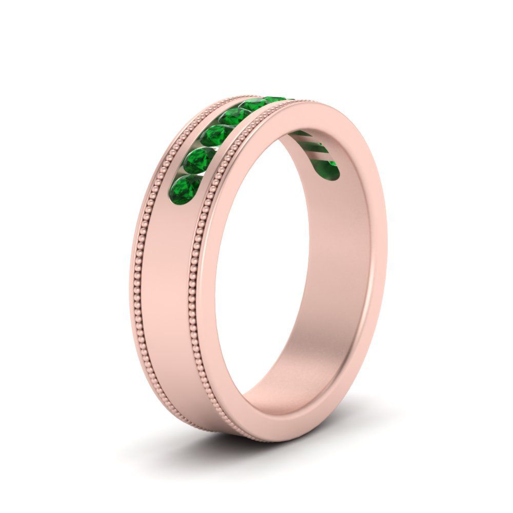 Flat Milgrain Mens Promise Band