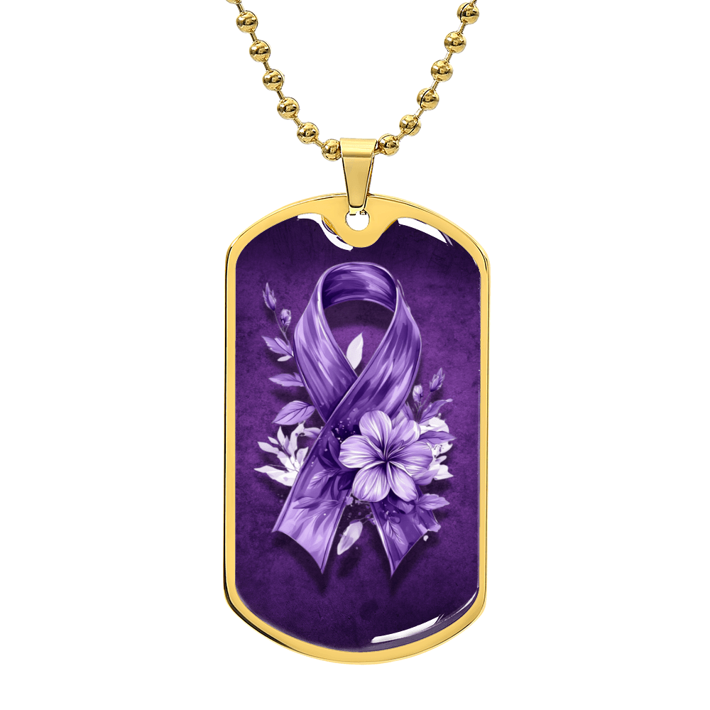 Flowery Purple Ribbon Necklace - Elegant Pendant for a Touch of Charm