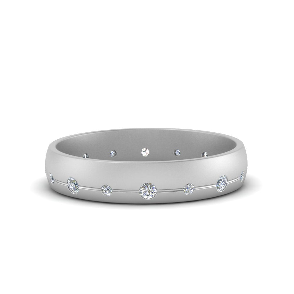 Flush Set Diamond Wedding Band