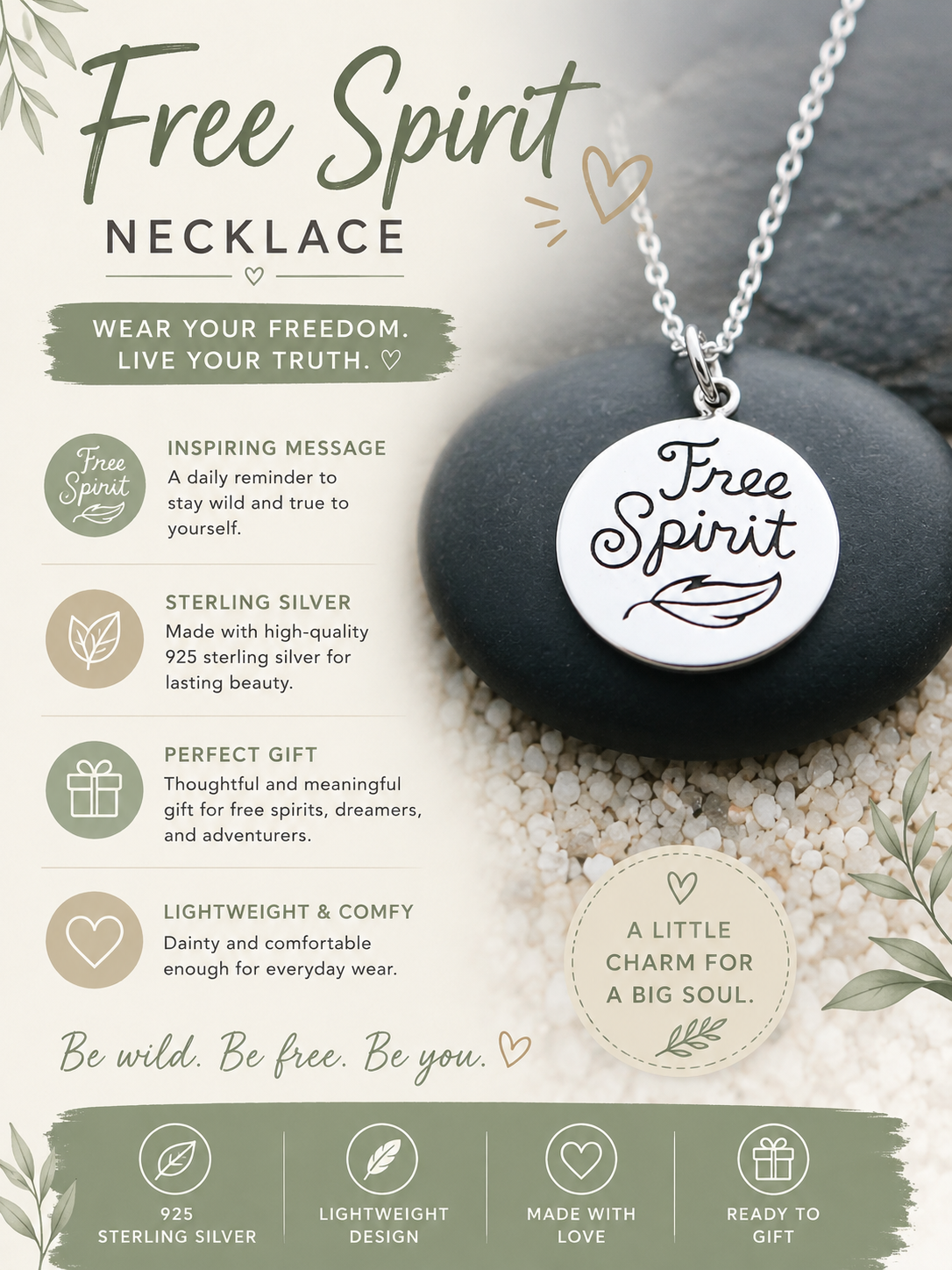 Free Spirit Necklace – Sterling Silver