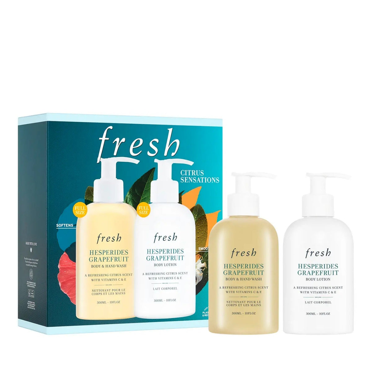 Fresh Hesperides Grapefruit Citrus Sensations Shower Gel 10 Oz & Lotion 10 Oz Set