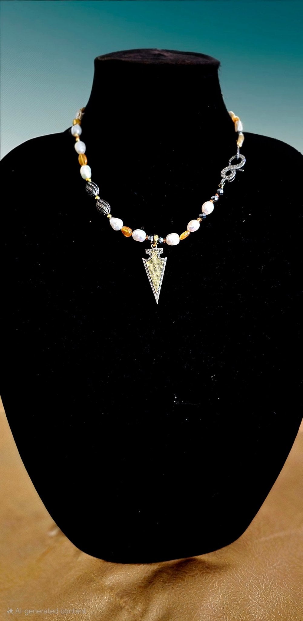 Freshwater Pearls and Yellow Sapphire Necklace