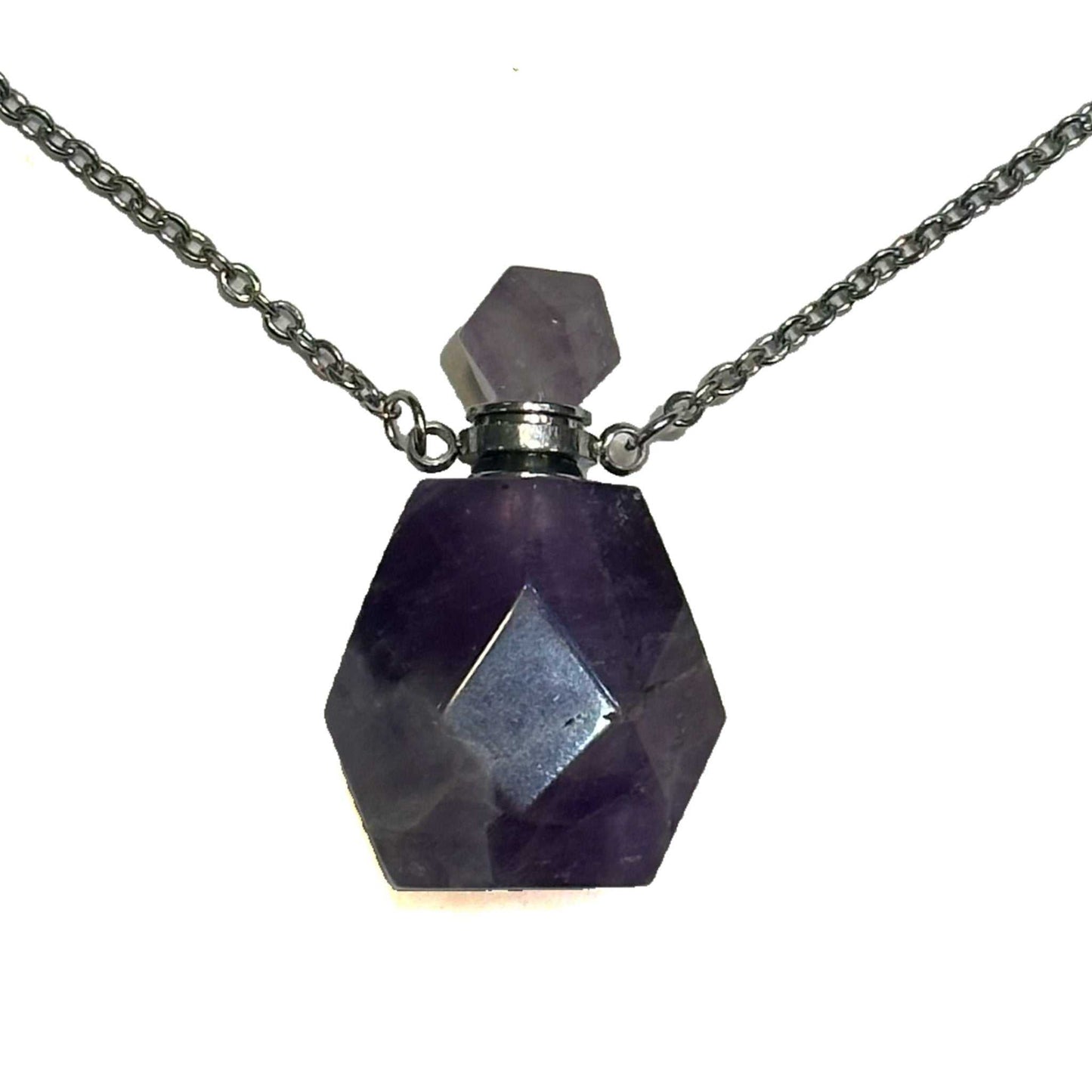 Gemstone Poison Bottle Necklace