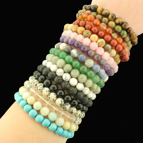 Gemstone Beaded  Stretch Bracelets