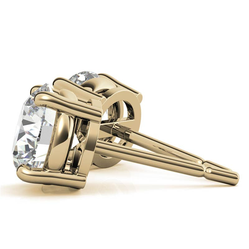 0.50 CTW AGI Certified Lab Grown Diamond (G-VS)  Stud Earrings in Choice Of 14K White or Yellow Gold