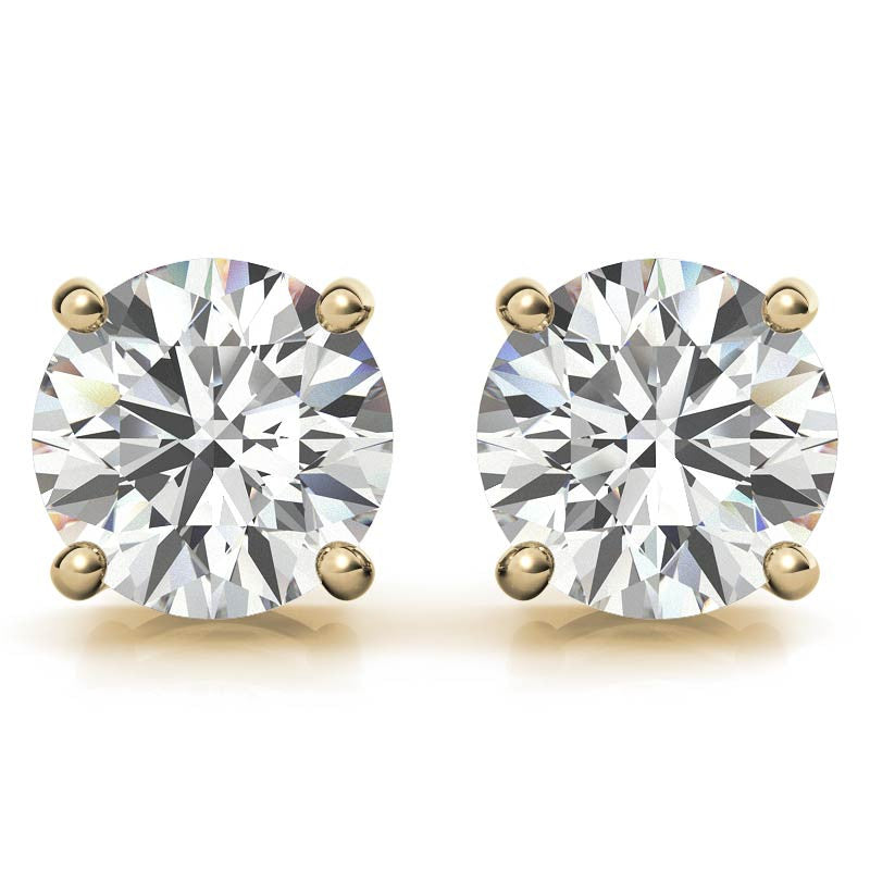 0.50 CTW AGI Certified Lab Grown Diamond (G-VS)  Stud Earrings in Choice Of 14K White or Yellow Gold