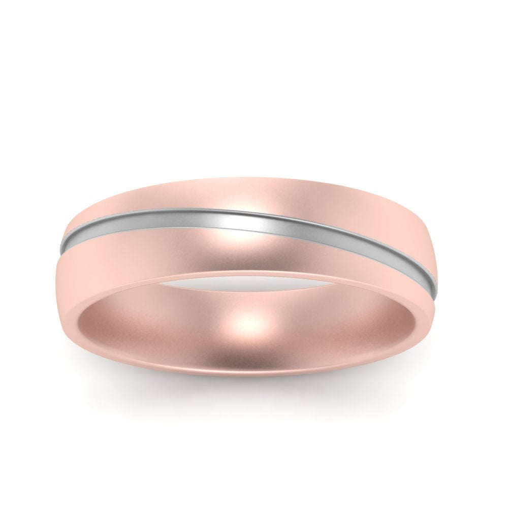 Grooved 2 Tone Mens Band