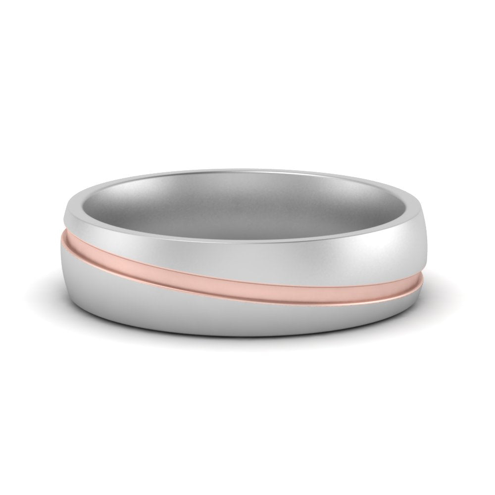 Grooved 2 Tone Mens Band