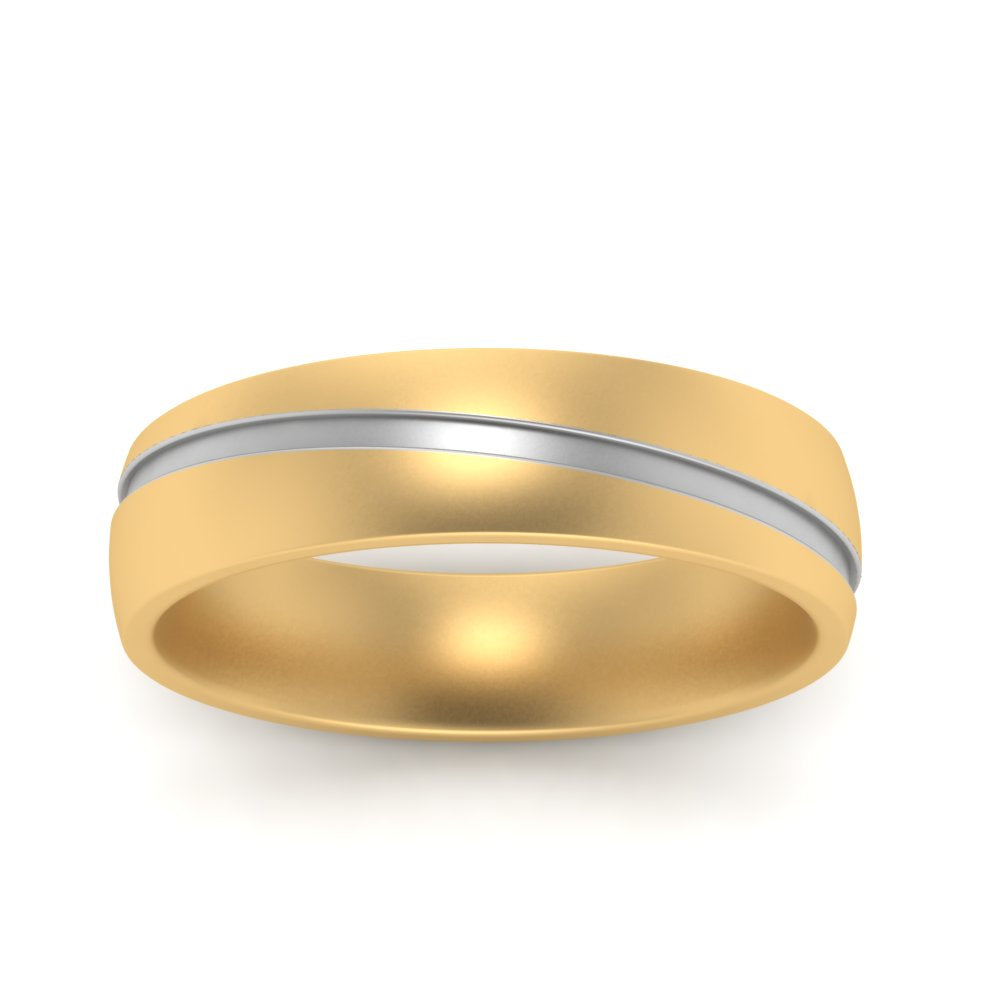 Grooved 2 Tone Mens Band