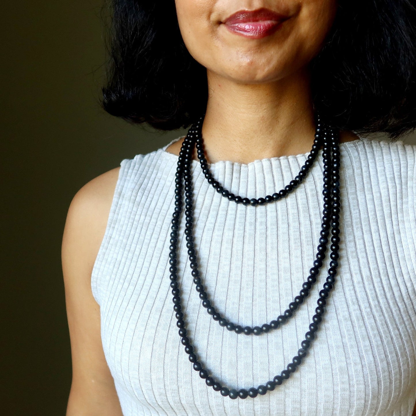 Hawks Eye Necklace Fly High Beaded Gemstone