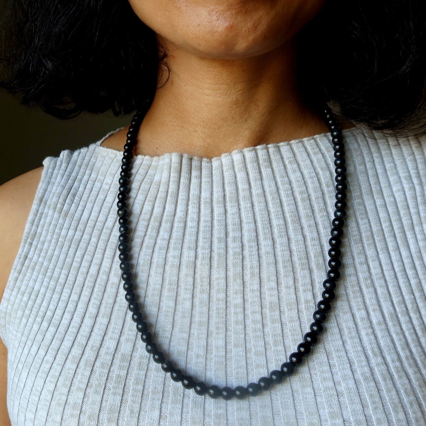 Hawks Eye Necklace Fly High Beaded Gemstone