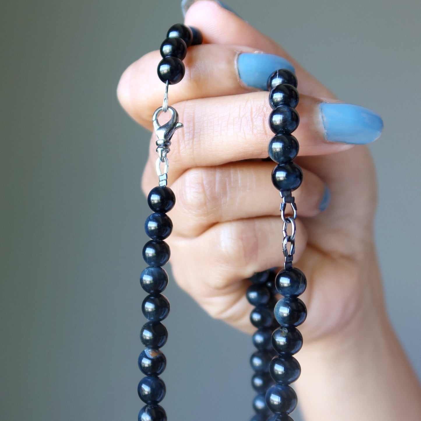 Hawks Eye Necklace Fly High Beaded Gemstone