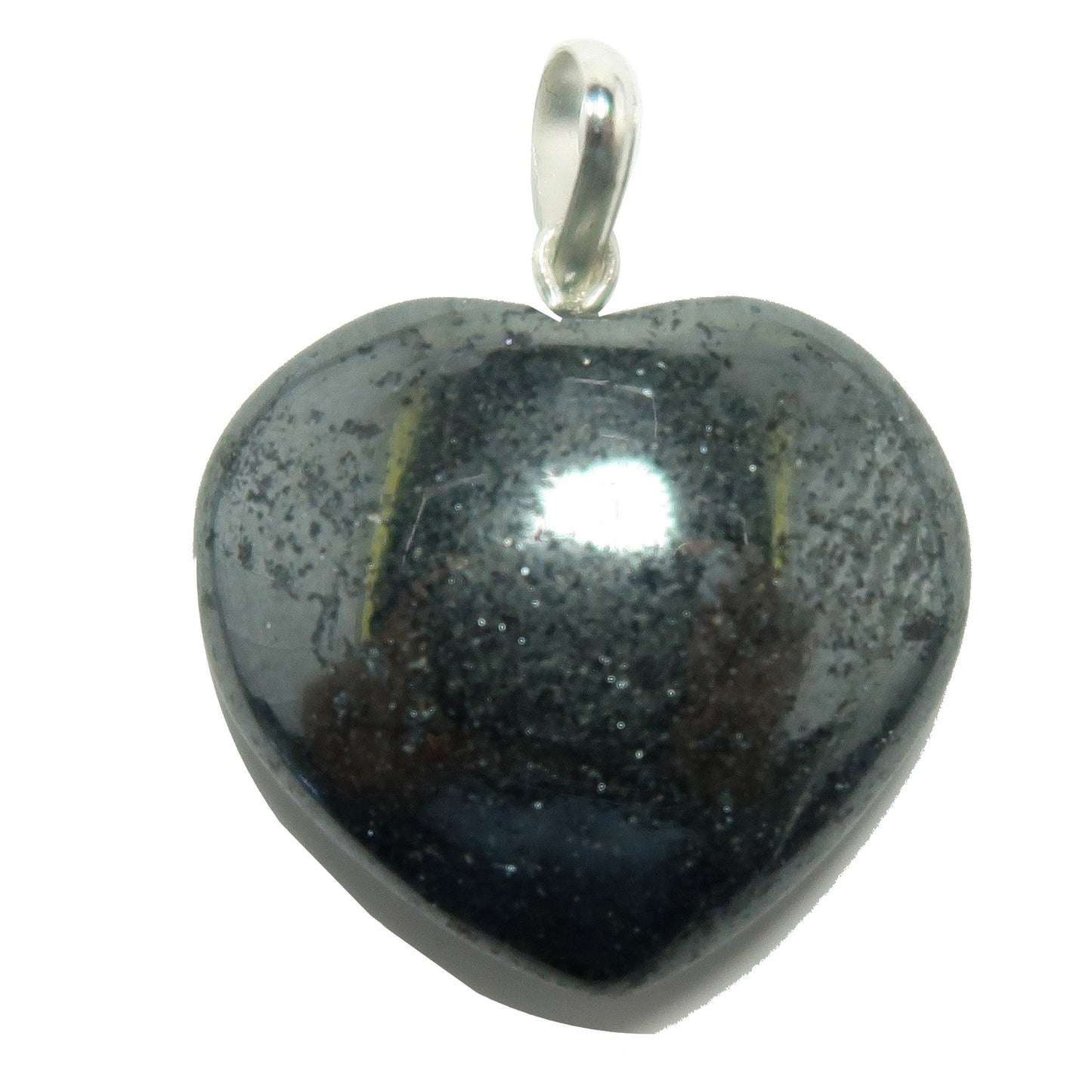 Hematite Pendant My Personality Shines Heart Silver