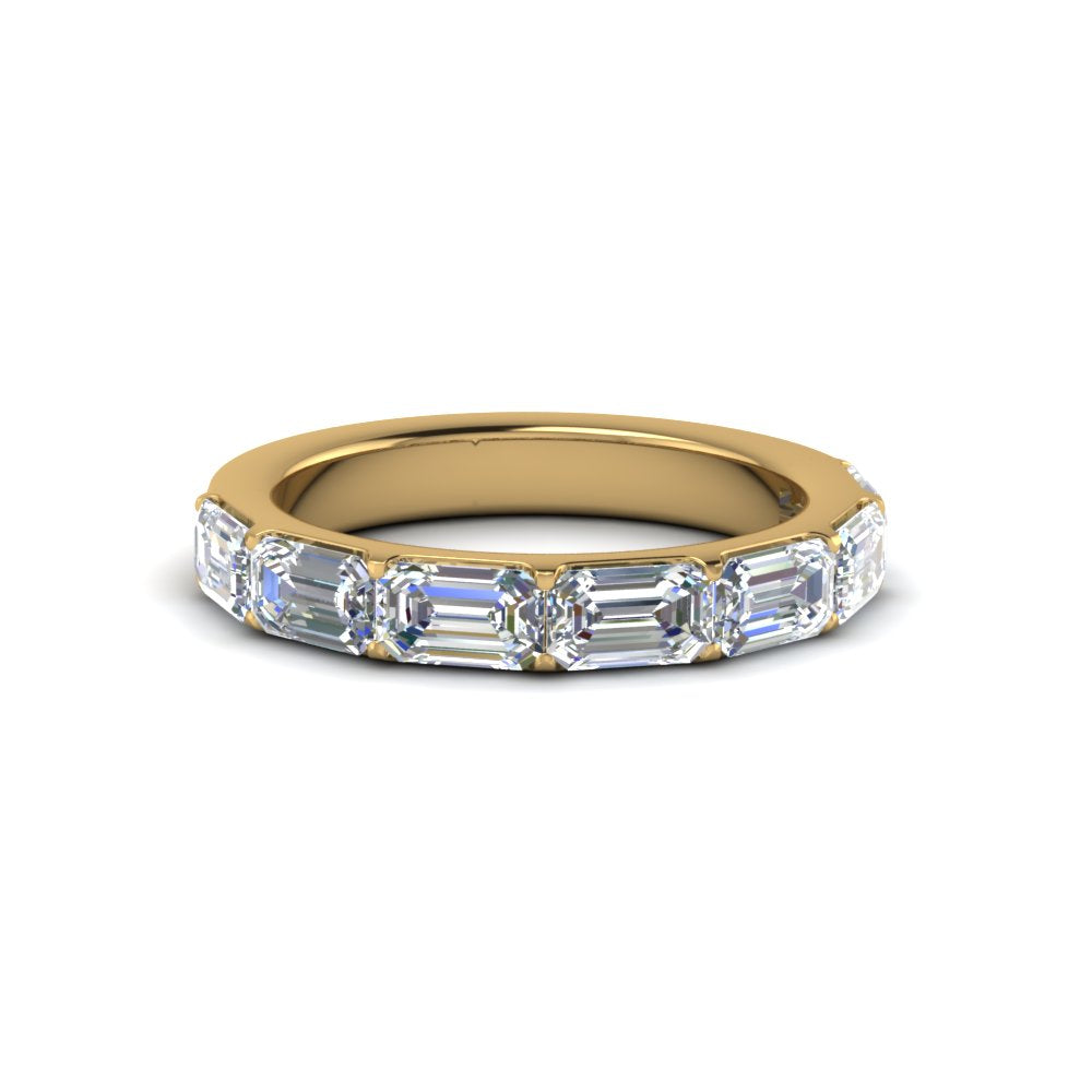 Horizontal Emerald Cut Classic Band
