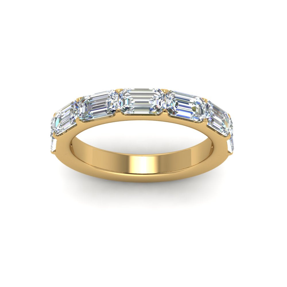 Horizontal Emerald Cut Classic Band