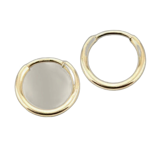 14k Yellow Gold Filled Hoop Earrings 12 Mm