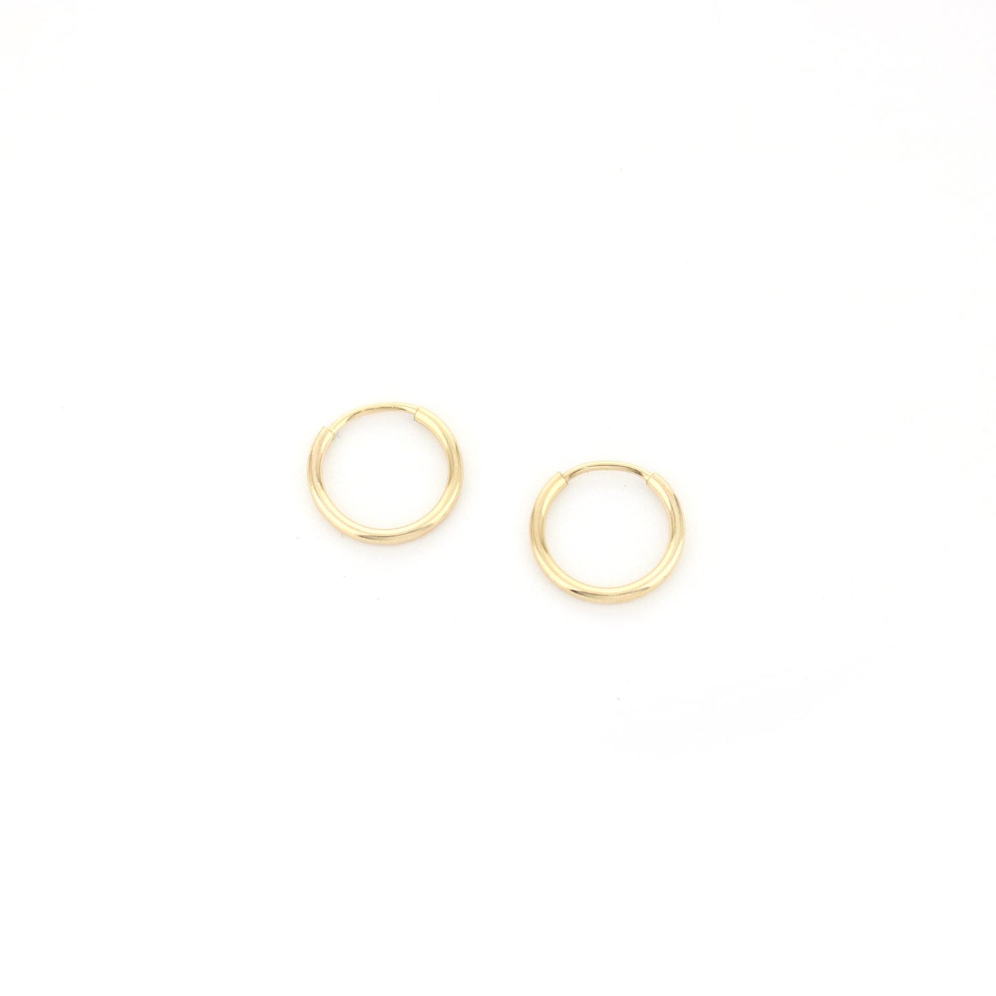 14k Yellow Gold Filled Hoop Earrings 12 Mm
