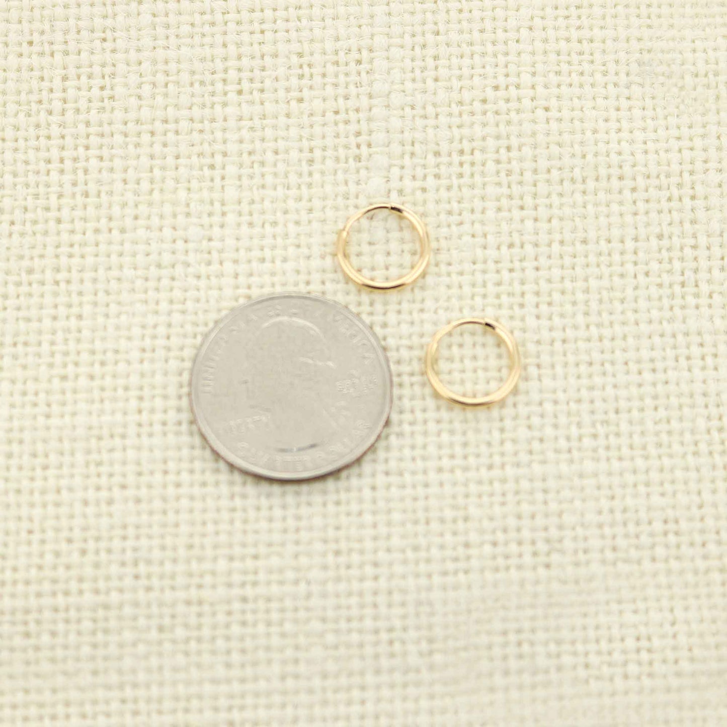 14k Yellow Gold Filled Hoop Earrings 12 Mm