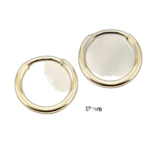 14k Yellow Gold Filled Hoop Earrings 17 Mm
