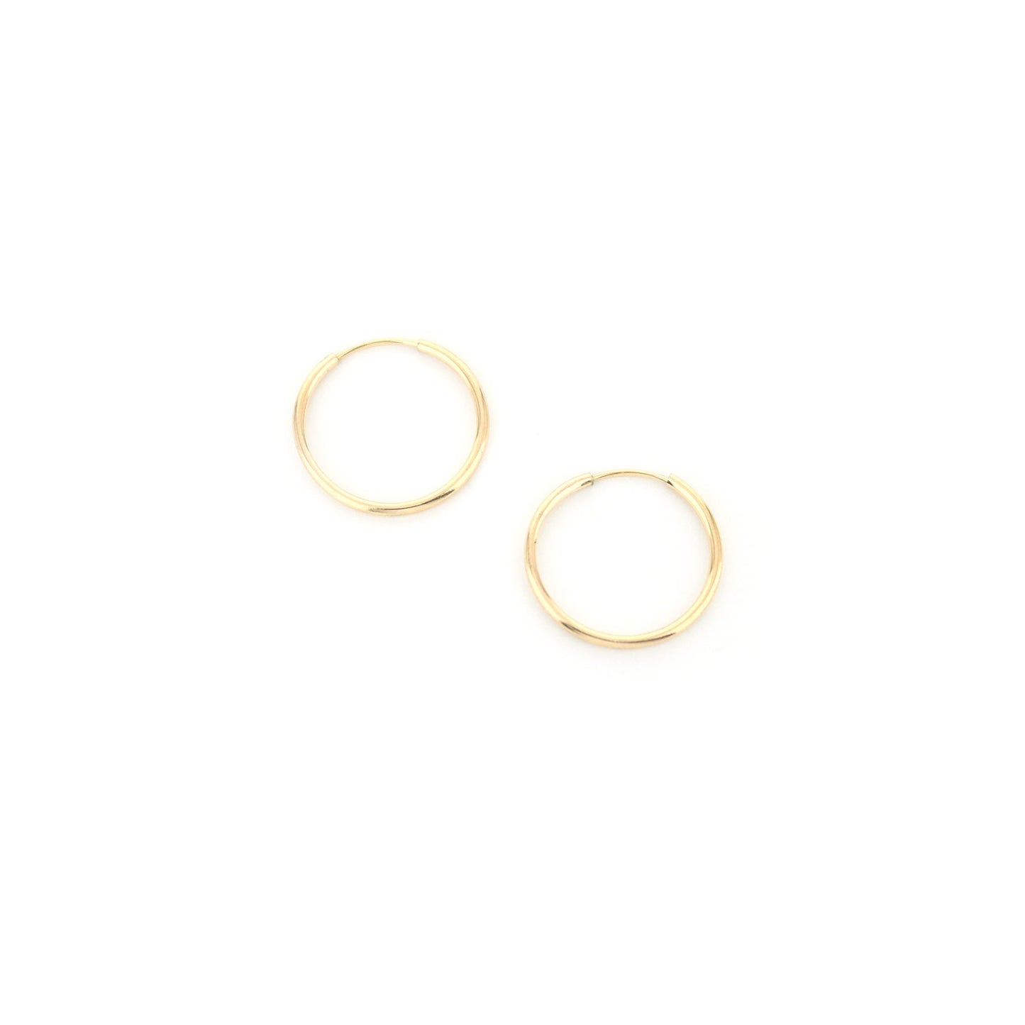 14k Yellow Gold Filled Hoop Earrings 17 Mm