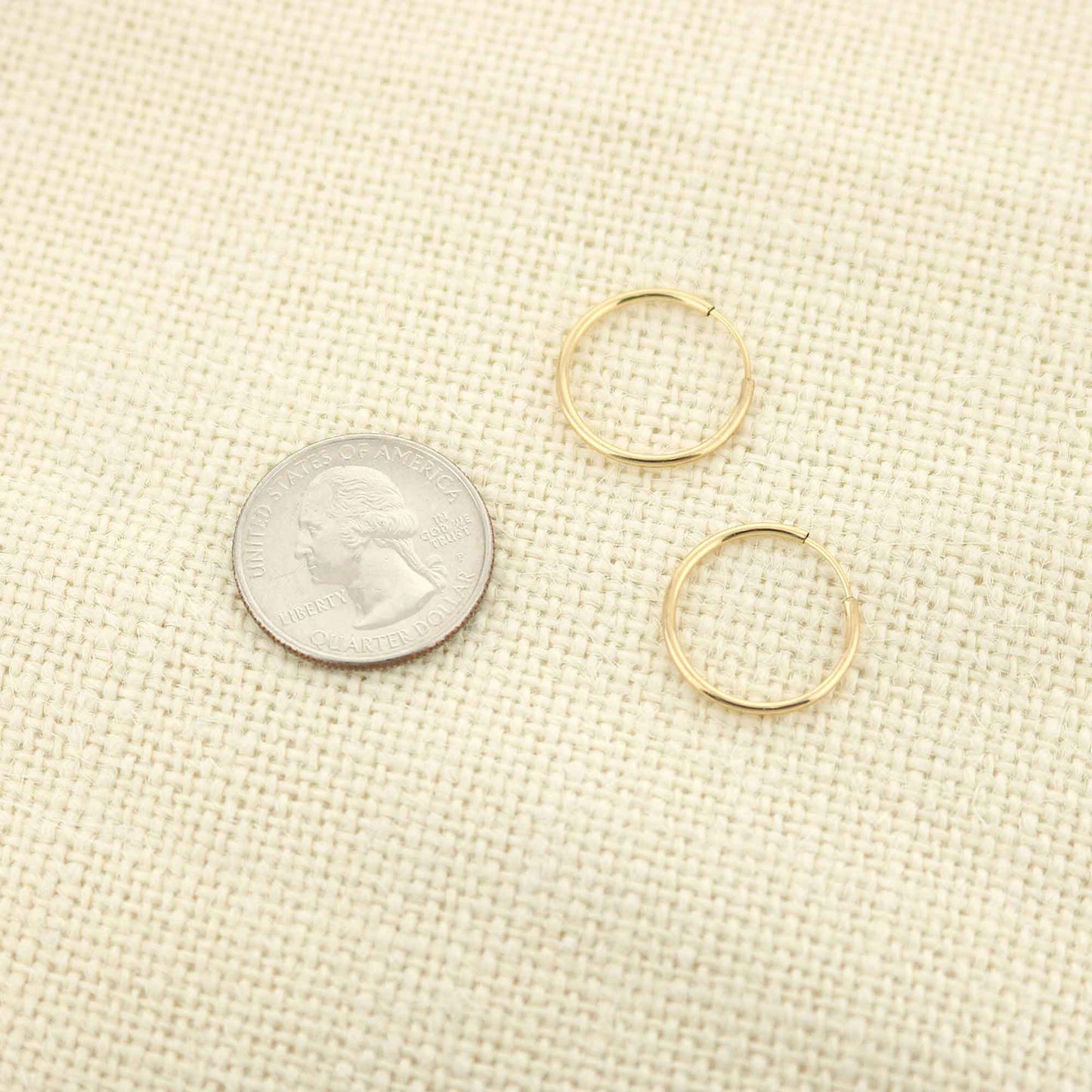 14k Yellow Gold Filled Hoop Earrings 17 Mm