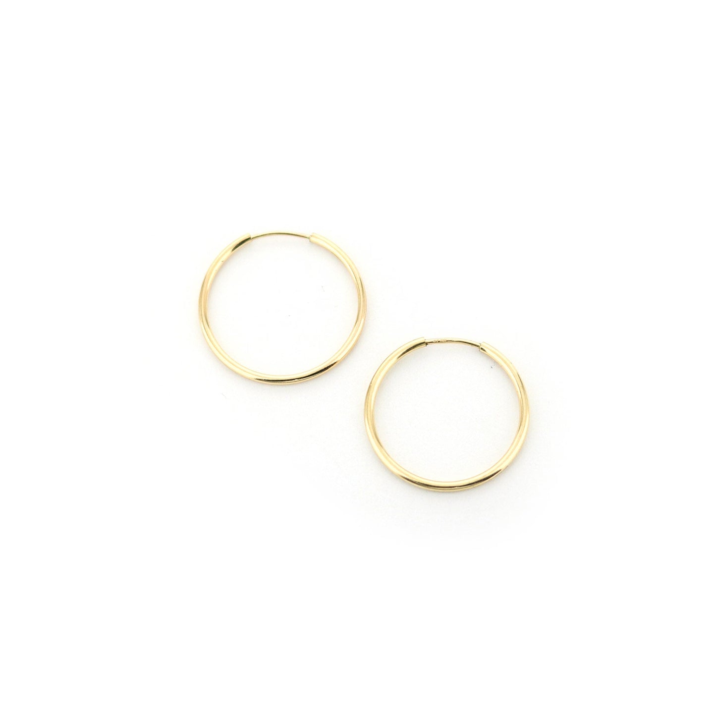 14k Yellow Gold Filled Hoop Earrings 20 Mm
