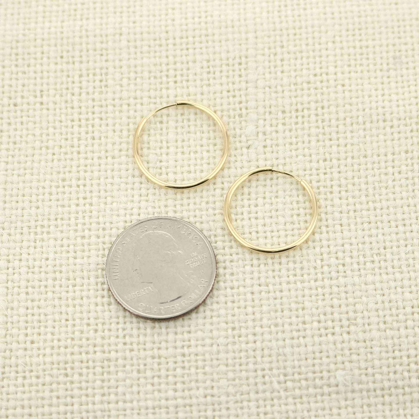 14k Yellow Gold Filled Hoop Earrings 20 Mm