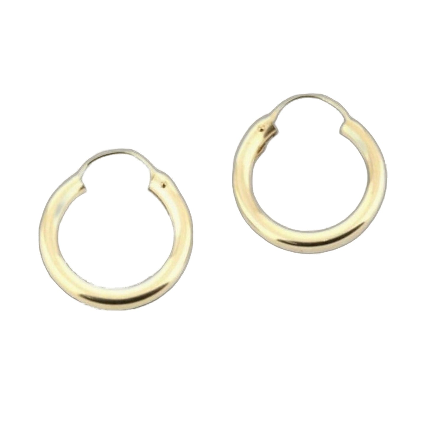 14k Yellow Gold Filled Hoop Earrings 10 Mm