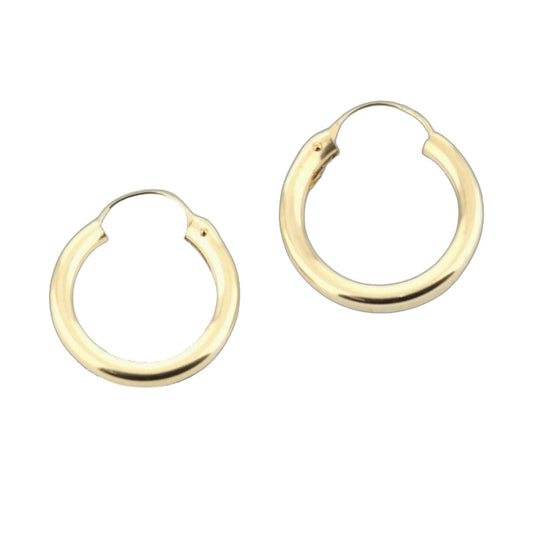 14k Yellow Gold Filled Hoop Earrings 16 Mm