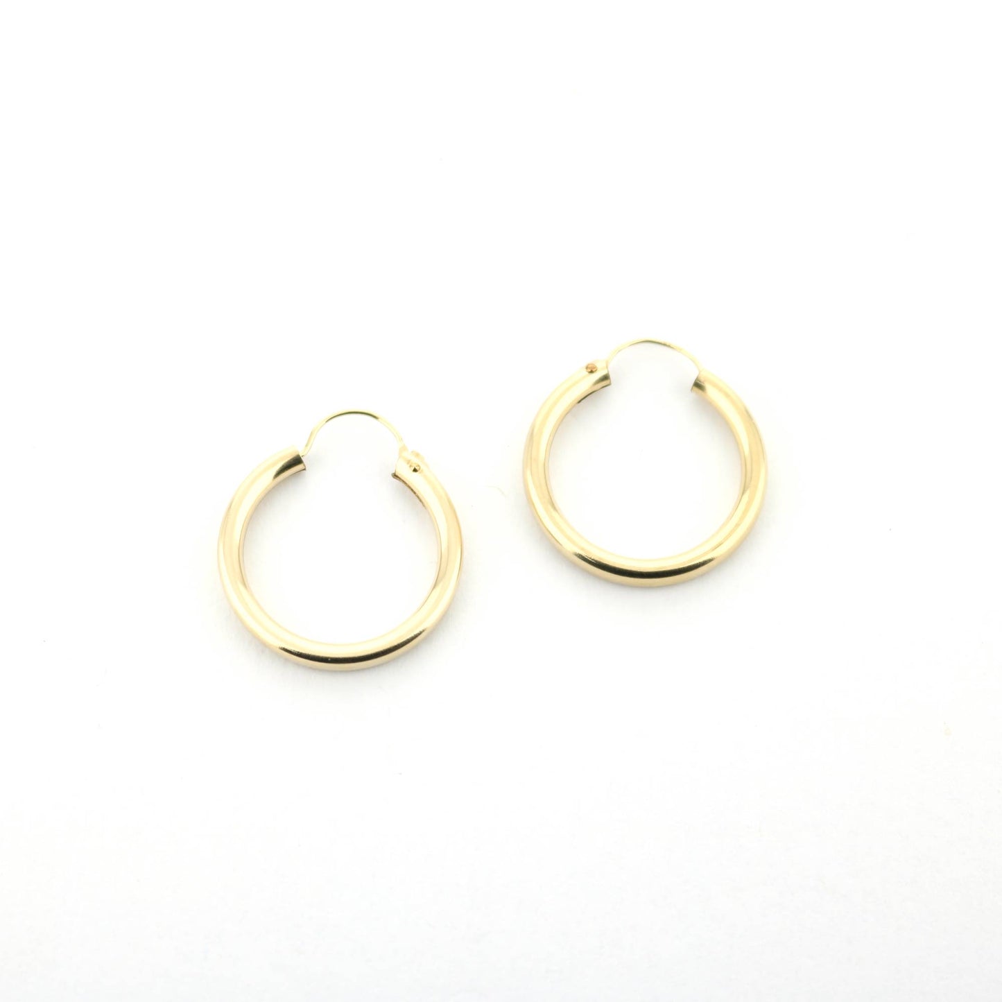 14k Yellow Gold Filled Hoop Earrings 18 Mm