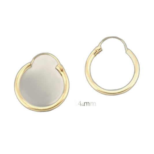 14k Yellow Gold Filled Hoop Earringsp 14 Mm