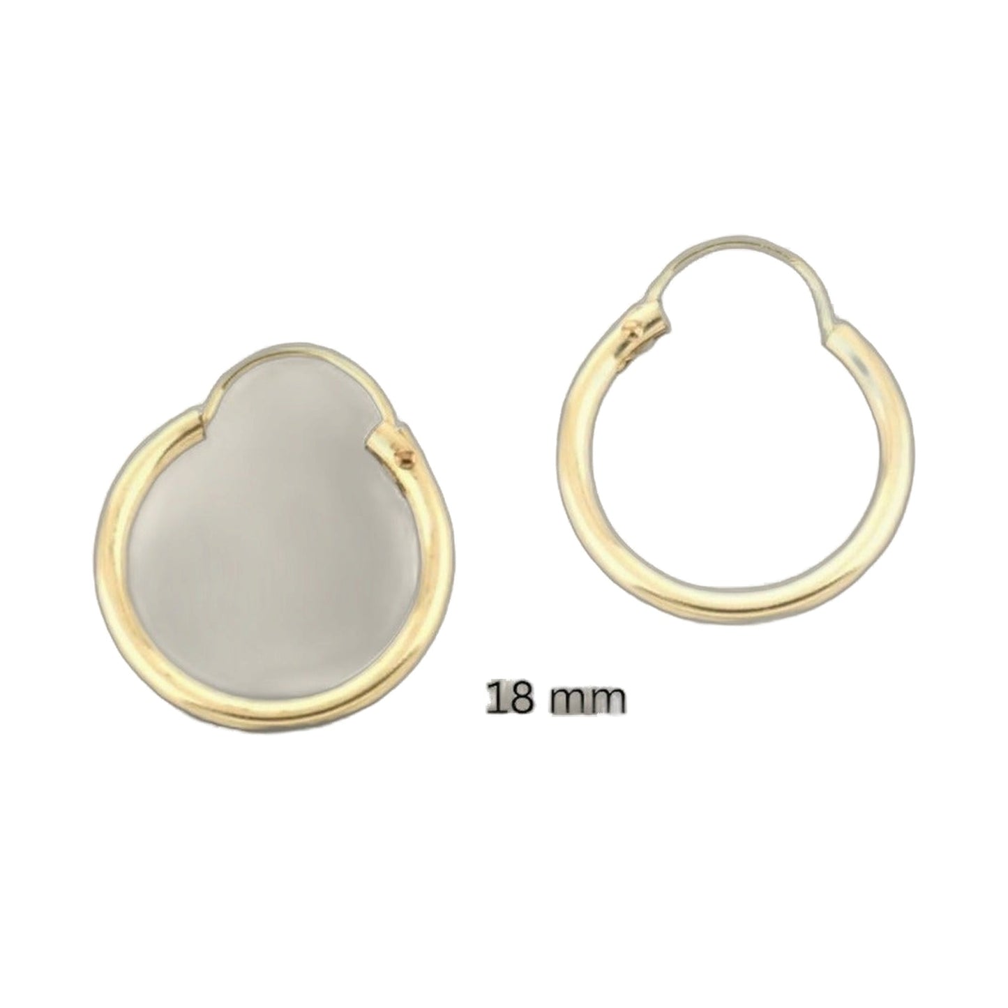14k Yellow Gold Filled Hoop Earrings 18 Mm