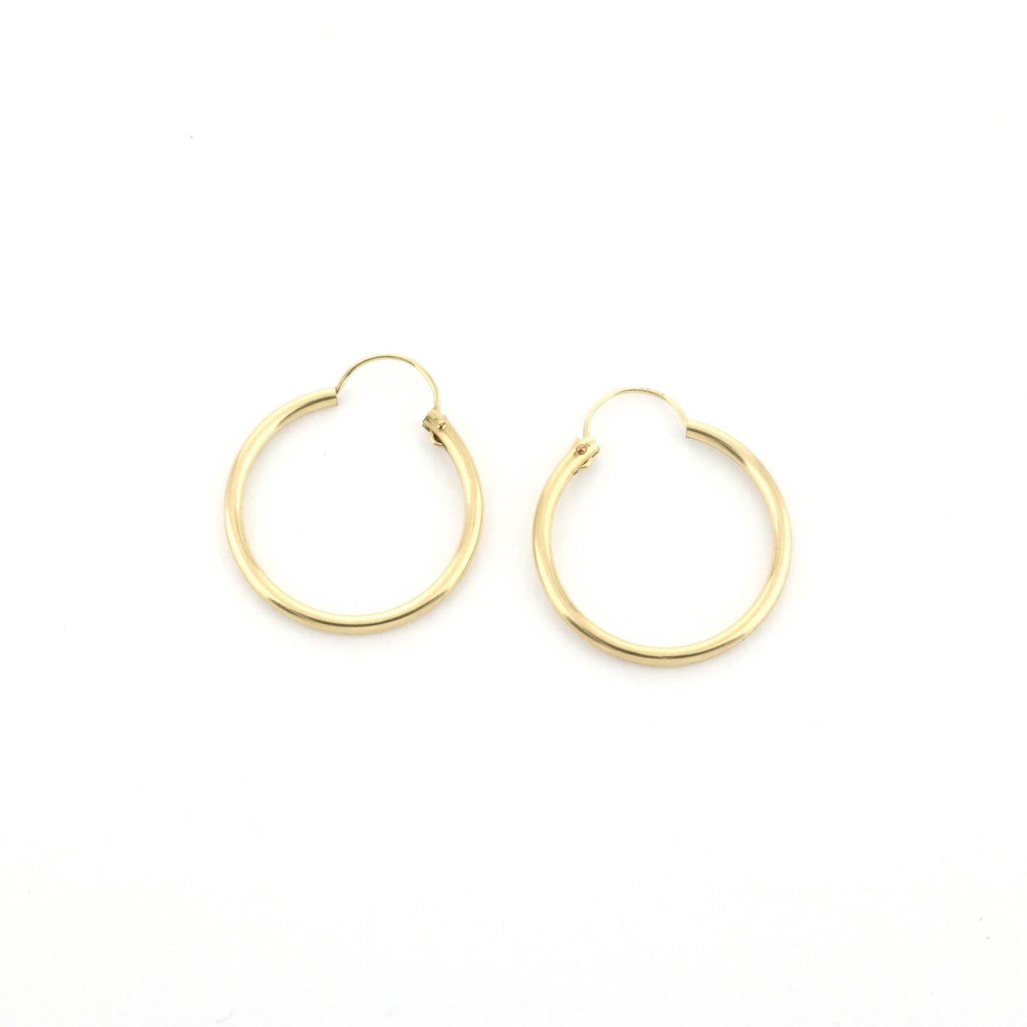 14k Yellow Gold Filled Hoop Earrings 18 Mm