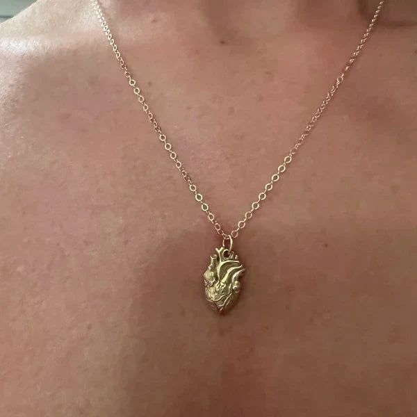 Anatomical Heart of Gold Necklace